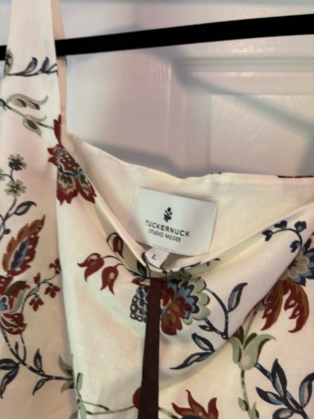 Tuckernuck x Studio McGee Cassie Dress Terracotta Chintz Linen Blend Large - Picture 8 of 9